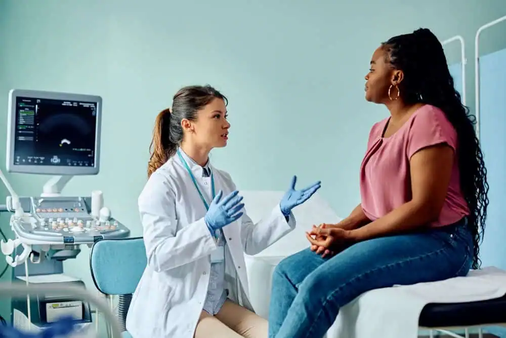 Woman have consultation about vaginal laxity Bexleyhill